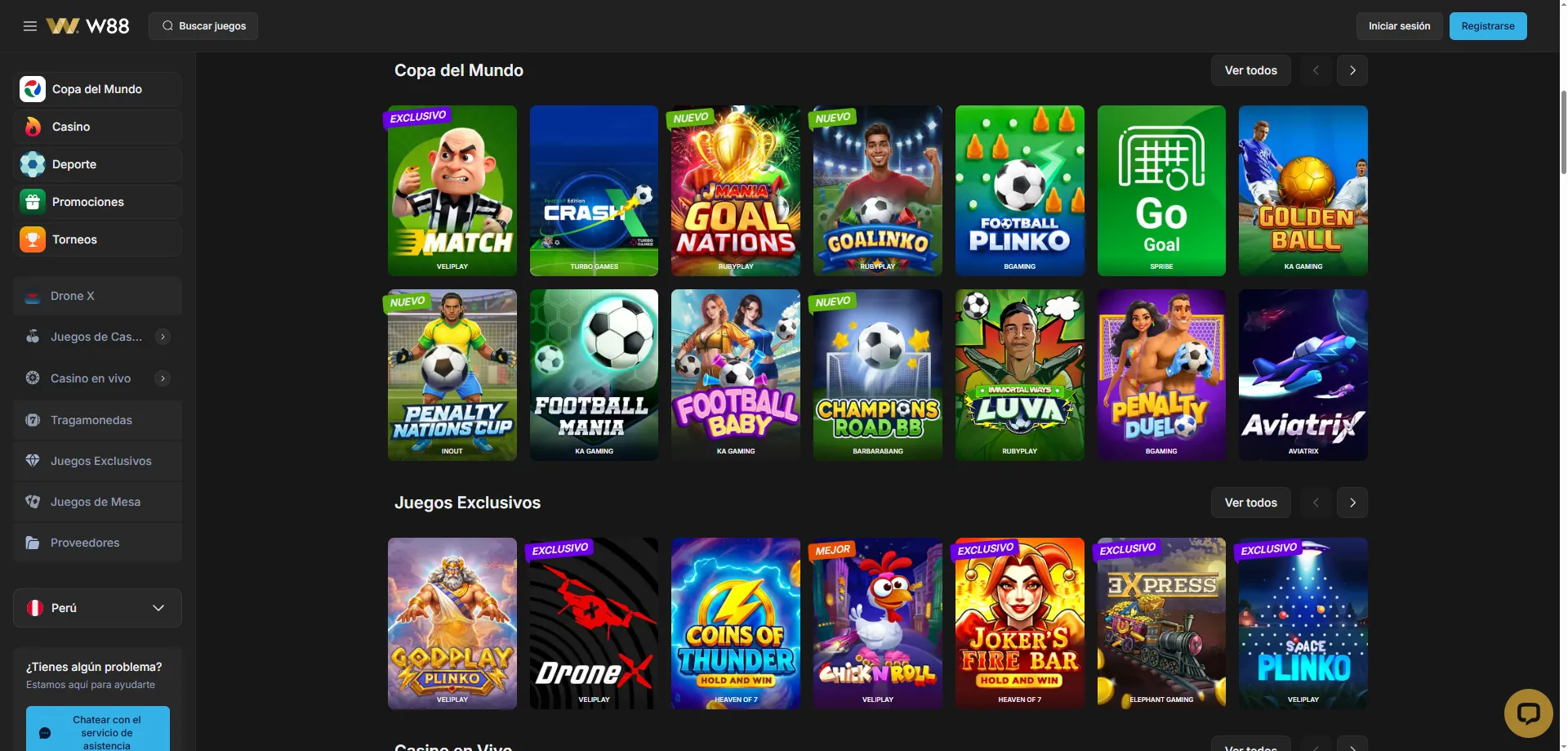 w88 Casino spellen &mdash; virtuele sporten en e-sports online